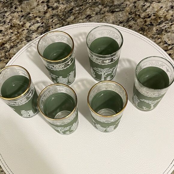 Wedgwood Jeanette MCM 1950’s-60’s Hellenic Grecian (6) Juice glasses Rare set - Picture 4 of 9